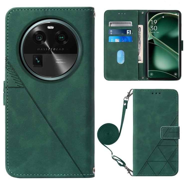 Crossbody 3D Embossed Flip Leather Phone Case, For OPPO Find X6, For OPPO Find X6 Pro, For OPPO Reno8 T 5G / A1 Pro 5G Global, For Realme 10 4G, For Realme 10 Pro 5G, For Realme 10 Pro+ 5G, For Realme C55, For Realme GT Neo 5  5G / GT 3
