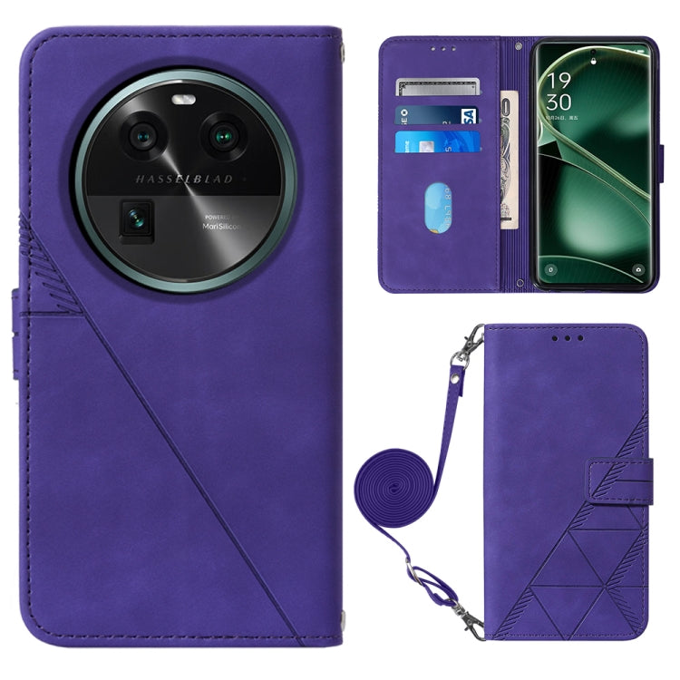 Crossbody 3D Embossed Flip Leather Phone Case, For OPPO Find X6, For OPPO Find X6 Pro, For OPPO Reno8 T 5G / A1 Pro 5G Global, For Realme 10 4G, For Realme 10 Pro 5G, For Realme 10 Pro+ 5G, For Realme C55, For Realme GT Neo 5  5G / GT 3
