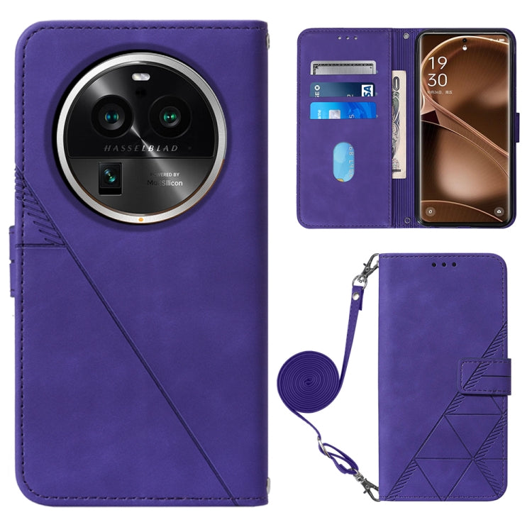 Crossbody 3D Embossed Flip Leather Phone Case, For OPPO Find X6, For OPPO Find X6 Pro, For OPPO Reno8 T 5G / A1 Pro 5G Global, For Realme 10 4G, For Realme 10 Pro 5G, For Realme 10 Pro+ 5G, For Realme C55, For Realme GT Neo 5  5G / GT 3