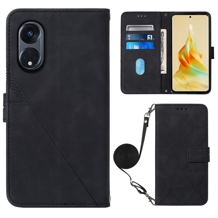 Crossbody 3D Embossed Flip Leather Phone Case, For OPPO Find X6, For OPPO Find X6 Pro, For OPPO Reno8 T 5G / A1 Pro 5G Global, For Realme 10 4G, For Realme 10 Pro 5G, For Realme 10 Pro+ 5G, For Realme C55, For Realme GT Neo 5  5G / GT 3
