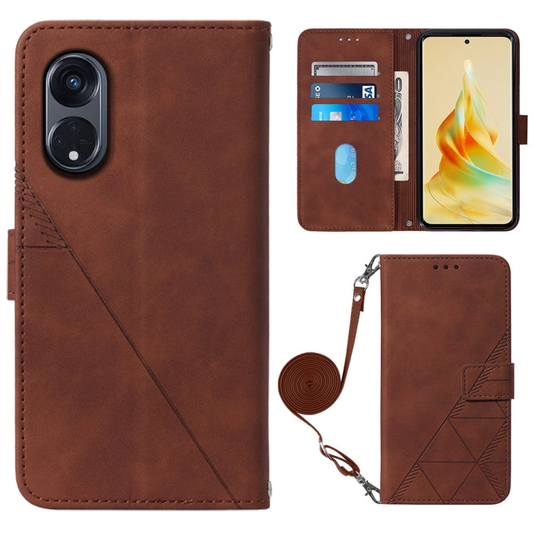 Crossbody 3D Embossed Flip Leather Phone Case, For OPPO Find X6, For OPPO Find X6 Pro, For OPPO Reno8 T 5G / A1 Pro 5G Global, For Realme 10 4G, For Realme 10 Pro 5G, For Realme 10 Pro+ 5G, For Realme C55, For Realme GT Neo 5  5G / GT 3