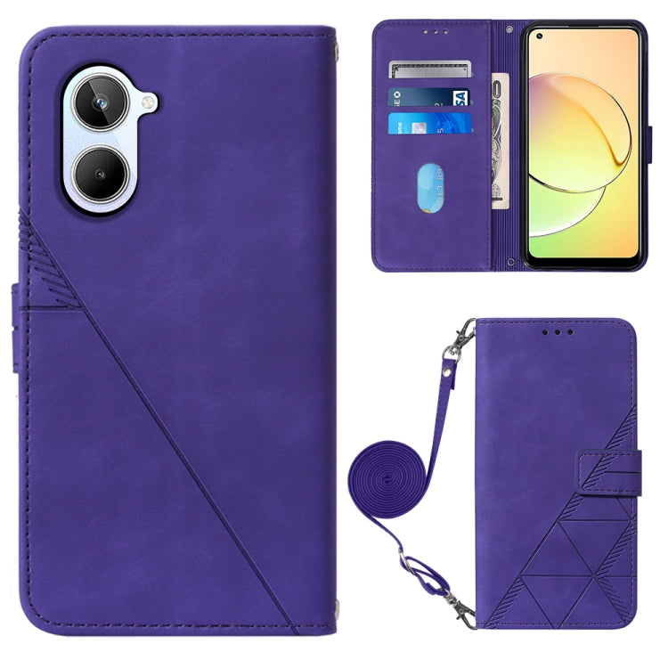 Crossbody 3D Embossed Flip Leather Phone Case, For OPPO Find X6, For OPPO Find X6 Pro, For OPPO Reno8 T 5G / A1 Pro 5G Global, For Realme 10 4G, For Realme 10 Pro 5G, For Realme 10 Pro+ 5G, For Realme C55, For Realme GT Neo 5  5G / GT 3