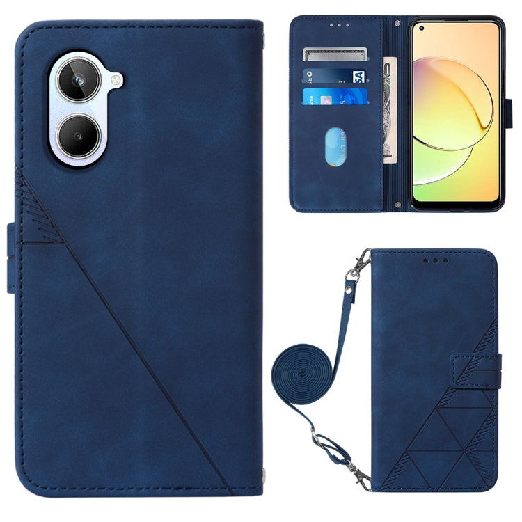 Crossbody 3D Embossed Flip Leather Phone Case, For OPPO Find X6, For OPPO Find X6 Pro, For OPPO Reno8 T 5G / A1 Pro 5G Global, For Realme 10 4G, For Realme 10 Pro 5G, For Realme 10 Pro+ 5G, For Realme C55, For Realme GT Neo 5  5G / GT 3