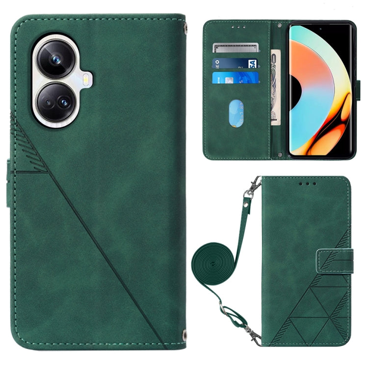 Crossbody 3D Embossed Flip Leather Phone Case, For OPPO Find X6, For OPPO Find X6 Pro, For OPPO Reno8 T 5G / A1 Pro 5G Global, For Realme 10 4G, For Realme 10 Pro 5G, For Realme 10 Pro+ 5G, For Realme C55, For Realme GT Neo 5  5G / GT 3