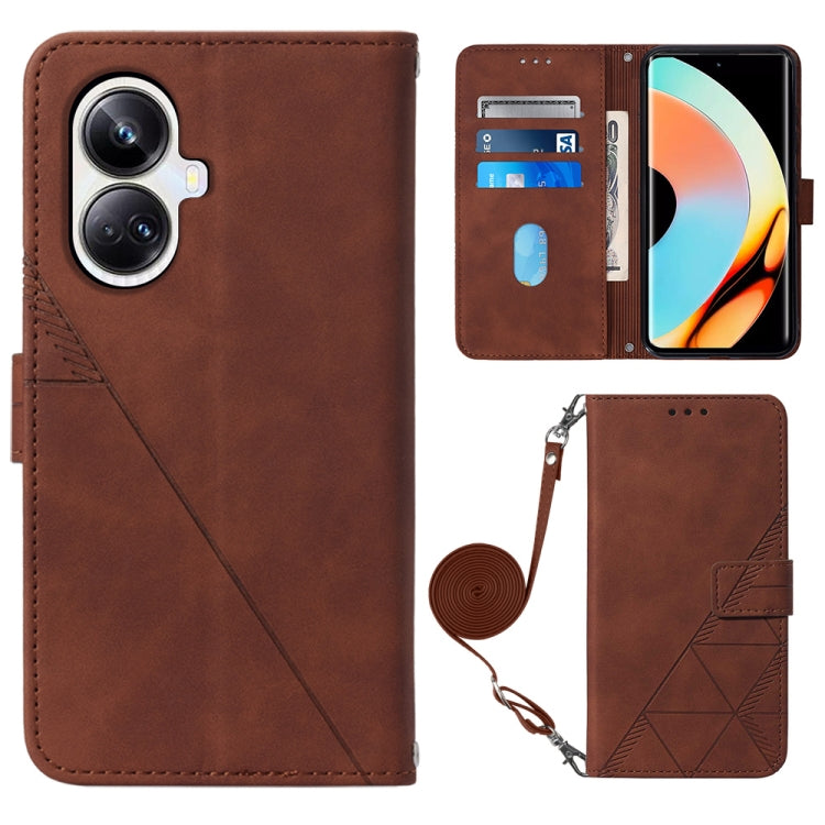 Crossbody 3D Embossed Flip Leather Phone Case, For OPPO Find X6, For OPPO Find X6 Pro, For OPPO Reno8 T 5G / A1 Pro 5G Global, For Realme 10 4G, For Realme 10 Pro 5G, For Realme 10 Pro+ 5G, For Realme C55, For Realme GT Neo 5  5G / GT 3