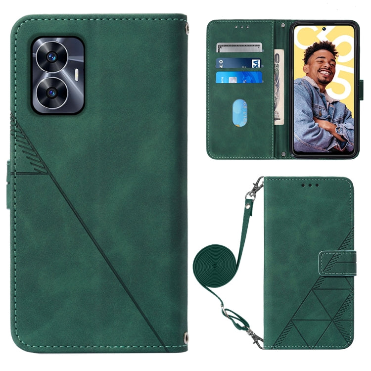 Crossbody 3D Embossed Flip Leather Phone Case, For OPPO Find X6, For OPPO Find X6 Pro, For OPPO Reno8 T 5G / A1 Pro 5G Global, For Realme 10 4G, For Realme 10 Pro 5G, For Realme 10 Pro+ 5G, For Realme C55, For Realme GT Neo 5  5G / GT 3