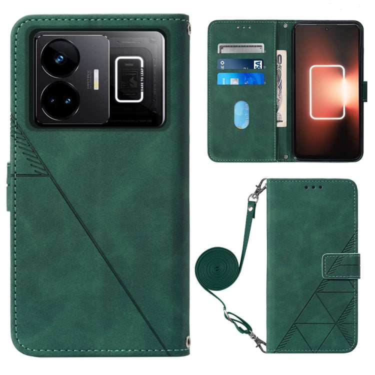 Crossbody 3D Embossed Flip Leather Phone Case, For OPPO Find X6, For OPPO Find X6 Pro, For OPPO Reno8 T 5G / A1 Pro 5G Global, For Realme 10 4G, For Realme 10 Pro 5G, For Realme 10 Pro+ 5G, For Realme C55, For Realme GT Neo 5  5G / GT 3