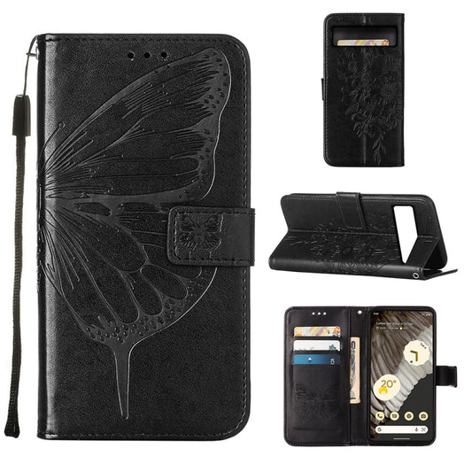 Embossed Butterfly Leather Phone Case, For Google Pixel 8, For Google Pixel 8 Pro