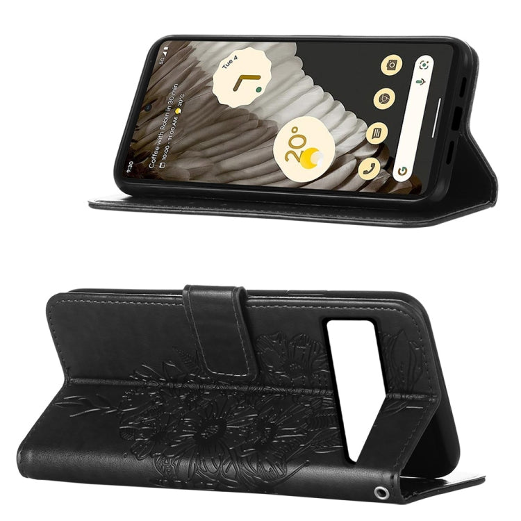 Embossed Butterfly Leather Phone Case, For Google Pixel 8, For Google Pixel 8 Pro