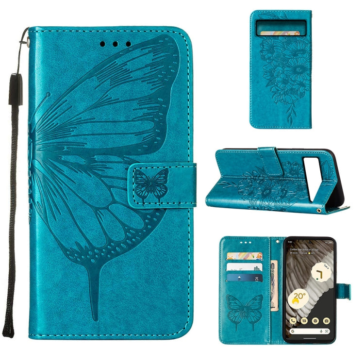 Embossed Butterfly Leather Phone Case, For Google Pixel 8, For Google Pixel 8 Pro