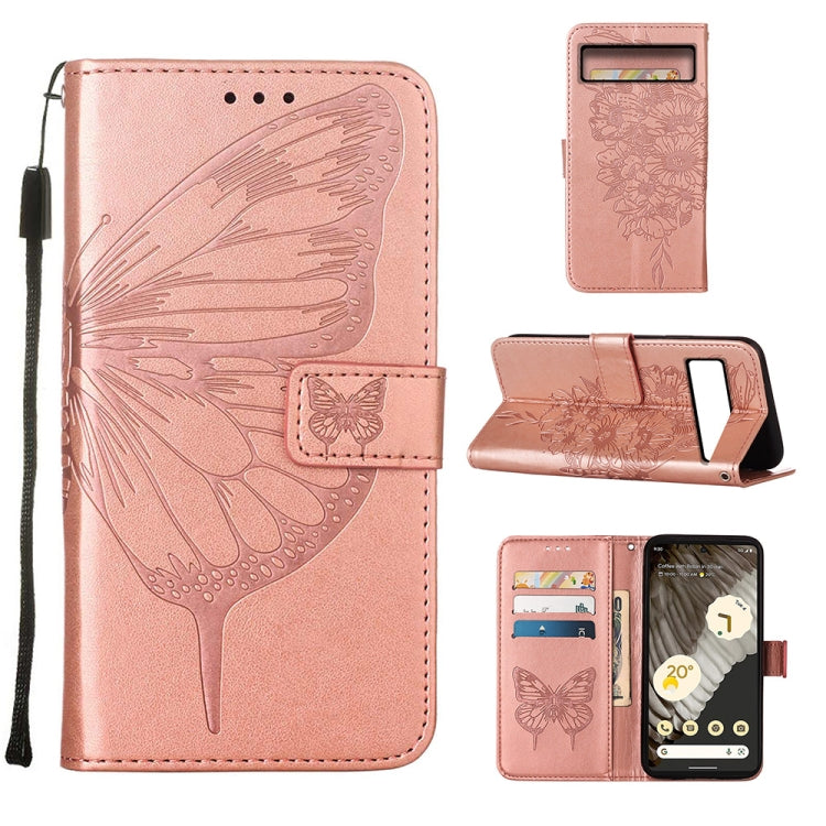 Embossed Butterfly Leather Phone Case, For Google Pixel 8, For Google Pixel 8 Pro