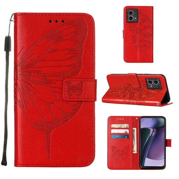Embossed Butterfly Leather Phone Case, For OnePlus Ace 2 5G / 11R 5G, For Motorola Moto G Stylus 5G 2023, For Realme 10 4G, For Realme 10 Pro 5G, For Realme 10 Pro+ 5G, For Realme C55