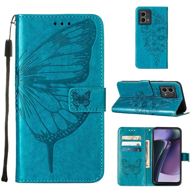 Embossed Butterfly Leather Phone Case, For OnePlus Ace 2 5G / 11R 5G, For Motorola Moto G Stylus 5G 2023, For Realme 10 4G, For Realme 10 Pro 5G, For Realme 10 Pro+ 5G, For Realme C55