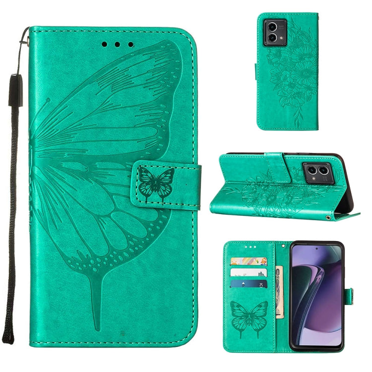 Embossed Butterfly Leather Phone Case, For OnePlus Ace 2 5G / 11R 5G, For Motorola Moto G Stylus 5G 2023, For Realme 10 4G, For Realme 10 Pro 5G, For Realme 10 Pro+ 5G, For Realme C55