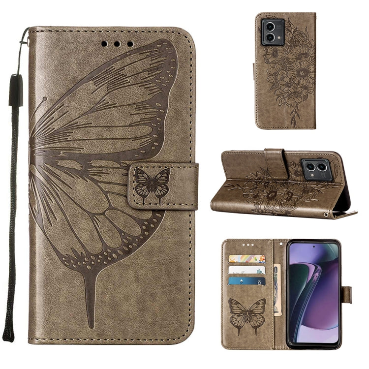 Embossed Butterfly Leather Phone Case, For OnePlus Ace 2 5G / 11R 5G, For Motorola Moto G Stylus 5G 2023, For Realme 10 4G, For Realme 10 Pro 5G, For Realme 10 Pro+ 5G, For Realme C55