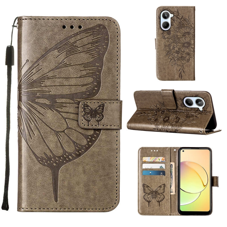 Embossed Butterfly Leather Phone Case, For OnePlus Ace 2 5G / 11R 5G, For Motorola Moto G Stylus 5G 2023, For Realme 10 4G, For Realme 10 Pro 5G, For Realme 10 Pro+ 5G, For Realme C55