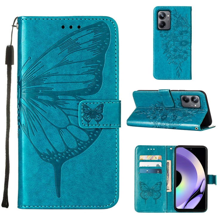 Embossed Butterfly Leather Phone Case, For OnePlus Ace 2 5G / 11R 5G, For Motorola Moto G Stylus 5G 2023, For Realme 10 4G, For Realme 10 Pro 5G, For Realme 10 Pro+ 5G, For Realme C55