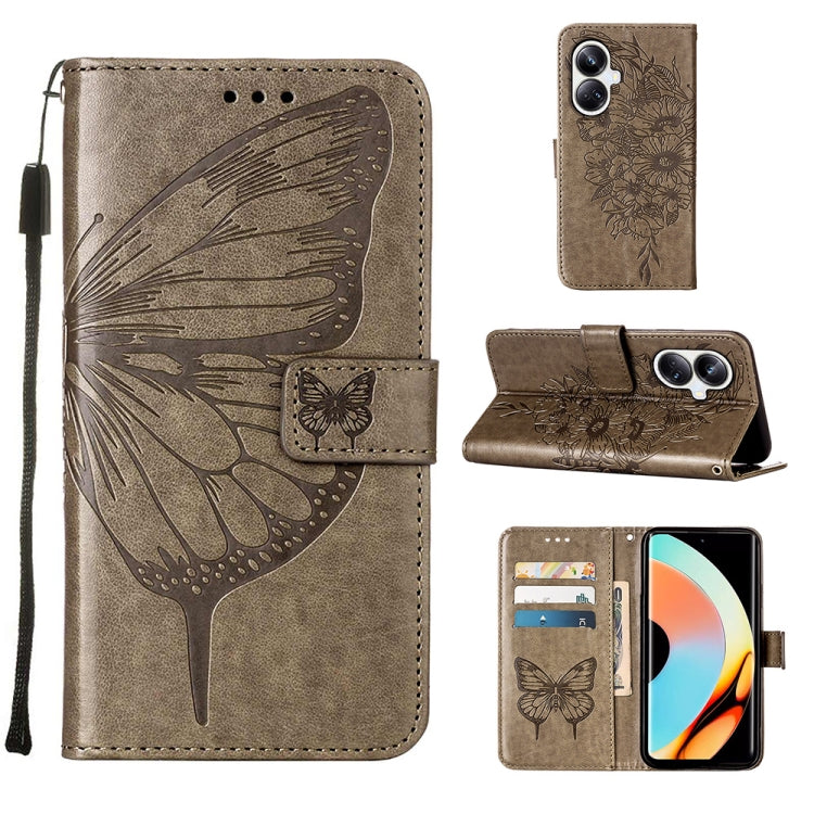 Embossed Butterfly Leather Phone Case, For OnePlus Ace 2 5G / 11R 5G, For Motorola Moto G Stylus 5G 2023, For Realme 10 4G, For Realme 10 Pro 5G, For Realme 10 Pro+ 5G, For Realme C55