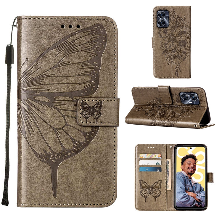 Embossed Butterfly Leather Phone Case, For OnePlus Ace 2 5G / 11R 5G, For Motorola Moto G Stylus 5G 2023, For Realme 10 4G, For Realme 10 Pro 5G, For Realme 10 Pro+ 5G, For Realme C55