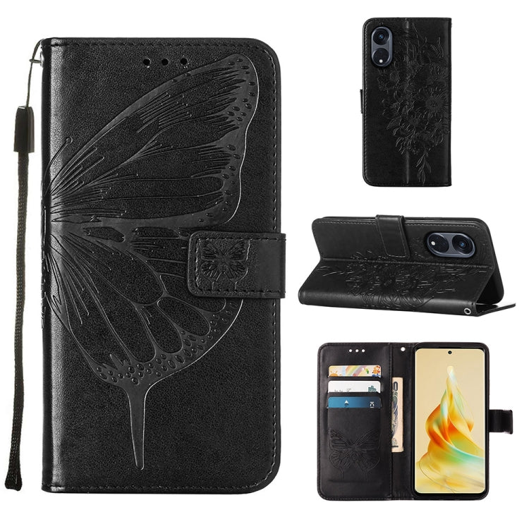 Embossed Butterfly Leather Phone Case, For Realme GT Neo 5 5G / GT3, For OPPO A1 Pro / Reno8 T 5G, For Xiaomi Redmi Note 12 4G Global, For Xiaomi Redmi Note 12 Pro+ 5G / Note 12 Explorer, For Xiaomi Redmi Note 12 Pro+ 5G, For Xiaomi 13                 ...