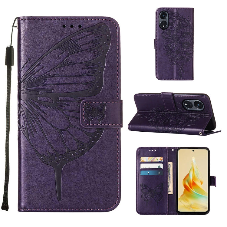 Embossed Butterfly Leather Phone Case, For Realme GT Neo 5 5G / GT3, For OPPO A1 Pro / Reno8 T 5G, For Xiaomi Redmi Note 12 4G Global, For Xiaomi Redmi Note 12 Pro+ 5G / Note 12 Explorer, For Xiaomi Redmi Note 12 Pro+ 5G, For Xiaomi 13                 ...