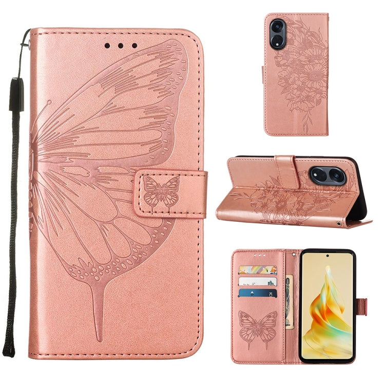 Embossed Butterfly Leather Phone Case, For Realme GT Neo 5 5G / GT3, For OPPO A1 Pro / Reno8 T 5G, For Xiaomi Redmi Note 12 4G Global, For Xiaomi Redmi Note 12 Pro+ 5G / Note 12 Explorer, For Xiaomi Redmi Note 12 Pro+ 5G, For Xiaomi 13                 ...