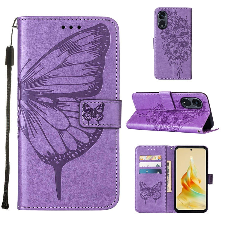 Embossed Butterfly Leather Phone Case, For Realme GT Neo 5 5G / GT3, For OPPO A1 Pro / Reno8 T 5G, For Xiaomi Redmi Note 12 4G Global, For Xiaomi Redmi Note 12 Pro+ 5G / Note 12 Explorer, For Xiaomi Redmi Note 12 Pro+ 5G, For Xiaomi 13                 ...