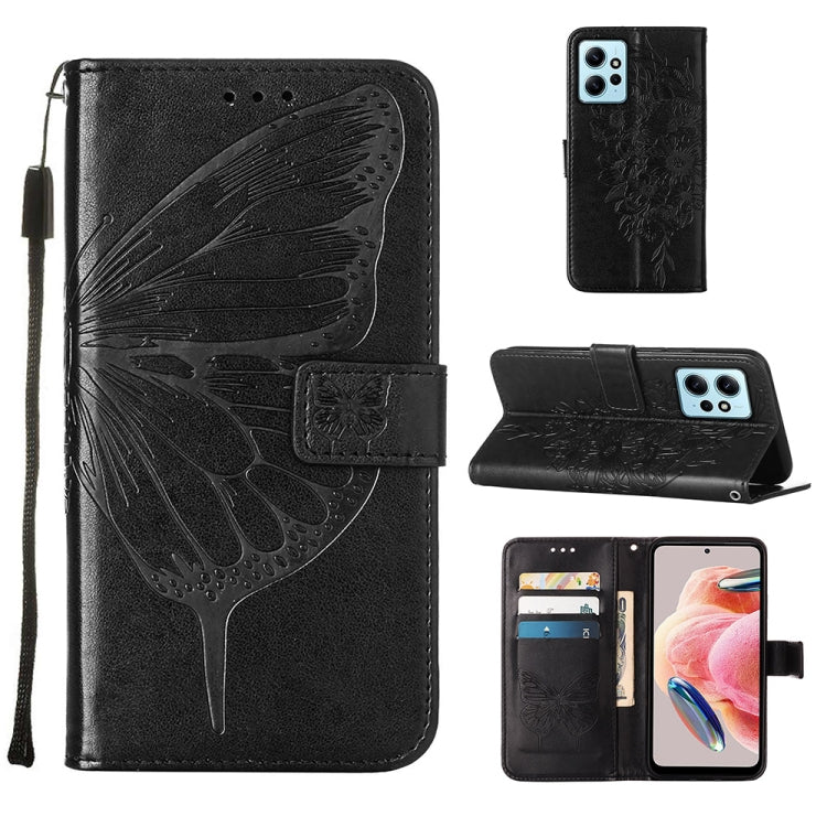 Embossed Butterfly Leather Phone Case, For Realme GT Neo 5 5G / GT3, For OPPO A1 Pro / Reno8 T 5G, For Xiaomi Redmi Note 12 4G Global, For Xiaomi Redmi Note 12 Pro+ 5G / Note 12 Explorer, For Xiaomi Redmi Note 12 Pro+ 5G, For Xiaomi 13                 ...