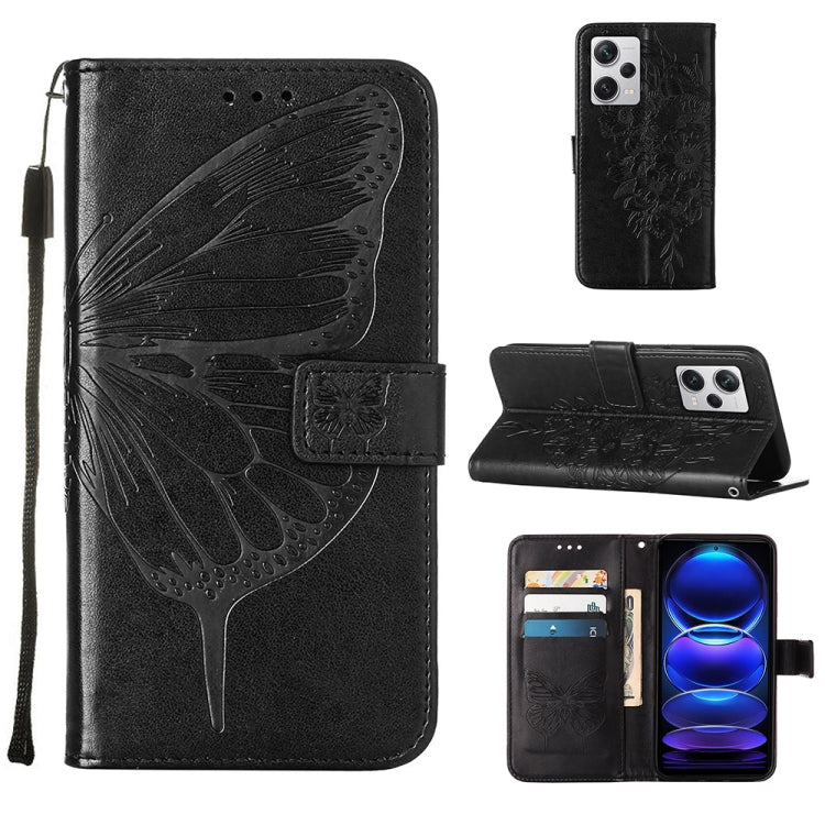 Embossed Butterfly Leather Phone Case, For Realme GT Neo 5 5G / GT3, For OPPO A1 Pro / Reno8 T 5G, For Xiaomi Redmi Note 12 4G Global, For Xiaomi Redmi Note 12 Pro+ 5G / Note 12 Explorer, For Xiaomi Redmi Note 12 Pro+ 5G, For Xiaomi 13                 ...