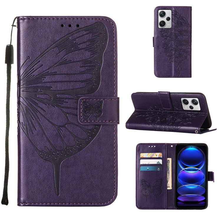 Embossed Butterfly Leather Phone Case, For Realme GT Neo 5 5G / GT3, For OPPO A1 Pro / Reno8 T 5G, For Xiaomi Redmi Note 12 4G Global, For Xiaomi Redmi Note 12 Pro+ 5G / Note 12 Explorer, For Xiaomi Redmi Note 12 Pro+ 5G, For Xiaomi 13                 ...
