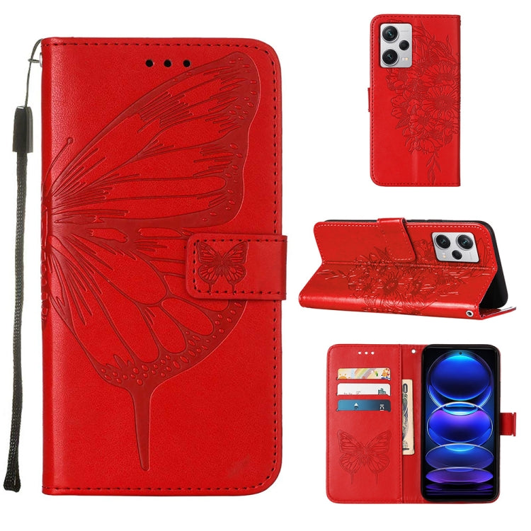 Embossed Butterfly Leather Phone Case, For Realme GT Neo 5 5G / GT3, For OPPO A1 Pro / Reno8 T 5G, For Xiaomi Redmi Note 12 4G Global, For Xiaomi Redmi Note 12 Pro+ 5G / Note 12 Explorer, For Xiaomi Redmi Note 12 Pro+ 5G, For Xiaomi 13                 ...