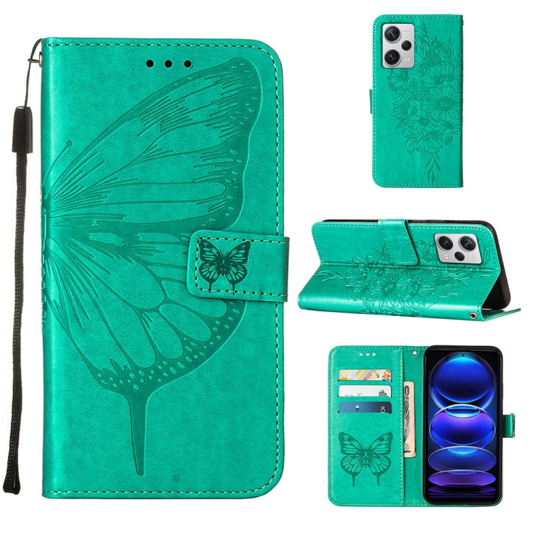 Embossed Butterfly Leather Phone Case, For Realme GT Neo 5 5G / GT3, For OPPO A1 Pro / Reno8 T 5G, For Xiaomi Redmi Note 12 4G Global, For Xiaomi Redmi Note 12 Pro+ 5G / Note 12 Explorer, For Xiaomi Redmi Note 12 Pro+ 5G, For Xiaomi 13                 ...