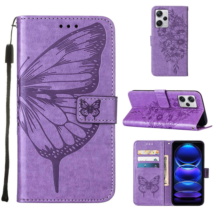 Embossed Butterfly Leather Phone Case, For Realme GT Neo 5 5G / GT3, For OPPO A1 Pro / Reno8 T 5G, For Xiaomi Redmi Note 12 4G Global, For Xiaomi Redmi Note 12 Pro+ 5G / Note 12 Explorer, For Xiaomi Redmi Note 12 Pro+ 5G, For Xiaomi 13                 ...
