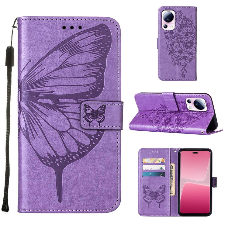 Embossed Butterfly Leather Phone Case, For Realme GT Neo 5 5G / GT3, For OPPO A1 Pro / Reno8 T 5G, For Xiaomi Redmi Note 12 4G Global, For Xiaomi Redmi Note 12 Pro+ 5G / Note 12 Explorer, For Xiaomi Redmi Note 12 Pro+ 5G, For Xiaomi 13                 ...