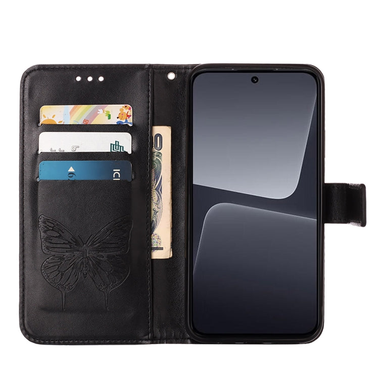 Embossed Butterfly Leather Phone Case, For Xiaomi 13 Pro, For Xiaomi Poco X5 Pro 5G / Redmi Note 12 Pro Speed