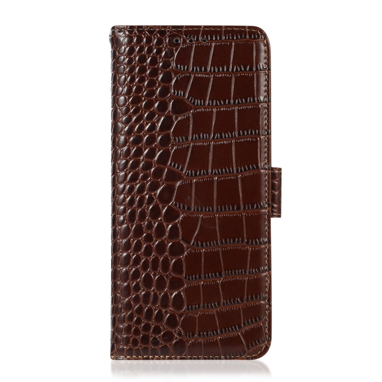 Crocodile Top Layer Cowhide Leather Phone Case, For Asus ROG Phone 7