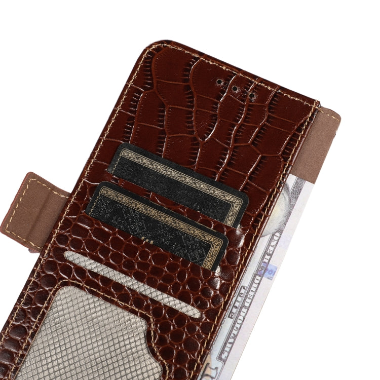 Crocodile Top Layer Cowhide Leather Phone Case, For Asus ROG Phone 7