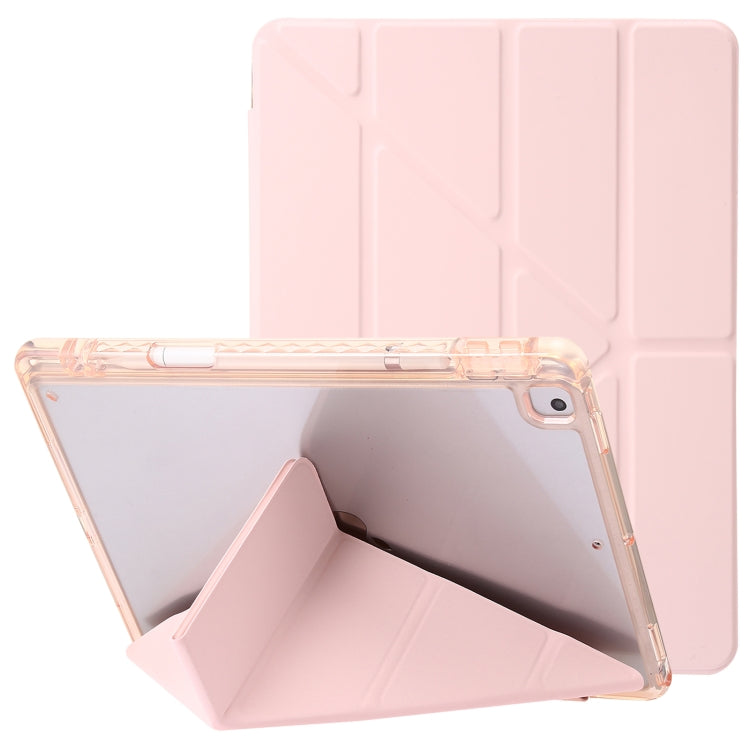 Clear Acrylic Deformation Leather Tablet Case, For iPad 10.2 2021 / 2020 / 10.5