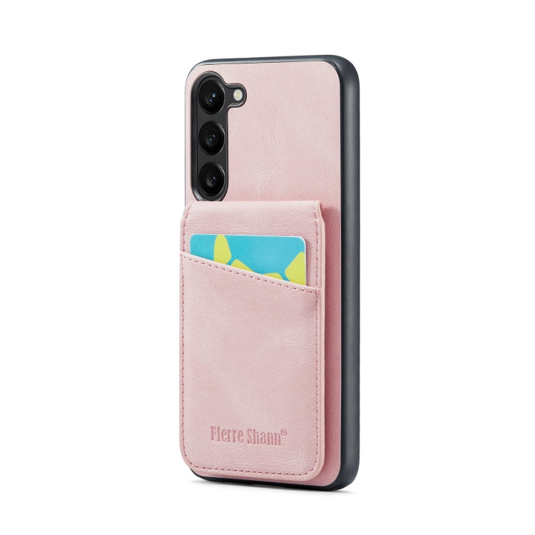 Fierre Shann Crazy Horse Card Holder Back Cover PU Phone Case, For Samsung Galaxy S22 Ultra 5G, For Samsung Galaxy S23 5G, For Samsung Galaxy S23+ 5G, For Samsung Galaxy S23 Ultra 5G