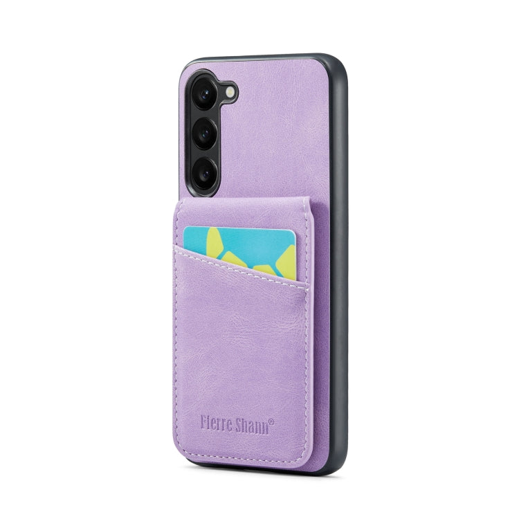 Fierre Shann Crazy Horse Card Holder Back Cover PU Phone Case, For Samsung Galaxy S22 Ultra 5G, For Samsung Galaxy S23 5G, For Samsung Galaxy S23+ 5G, For Samsung Galaxy S23 Ultra 5G