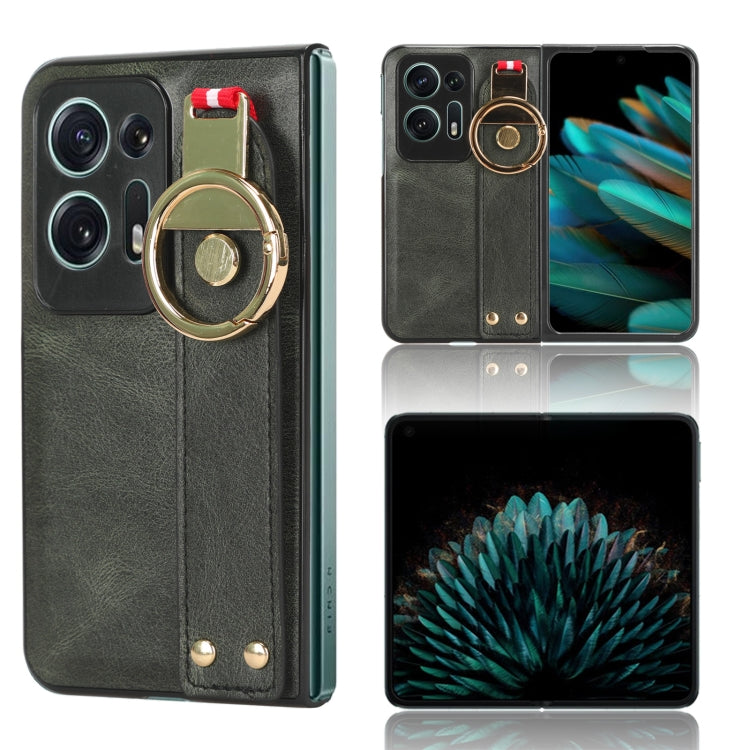 Wristband Leather Back Phone Case, For OPPO Find N2, For OPPO Find N3 / OnePlus Open, For OPPO Find N, For OPPO Find X6 5G, For OPPO Find X6 Pro 5G, For Realme C55