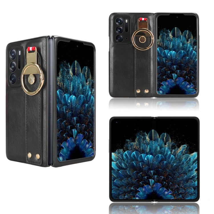Wristband Leather Back Phone Case, For OPPO Find N2, For OPPO Find N3 / OnePlus Open, For OPPO Find N, For OPPO Find X6 5G, For OPPO Find X6 Pro 5G, For Realme C55