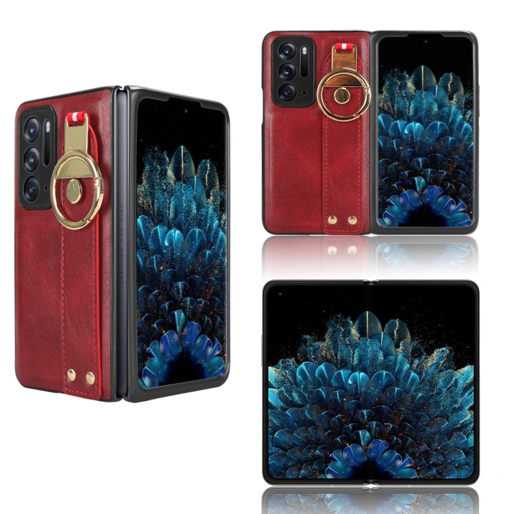 Wristband Leather Back Phone Case, For OPPO Find N2, For OPPO Find N3 / OnePlus Open, For OPPO Find N, For OPPO Find X6 5G, For OPPO Find X6 Pro 5G, For Realme C55