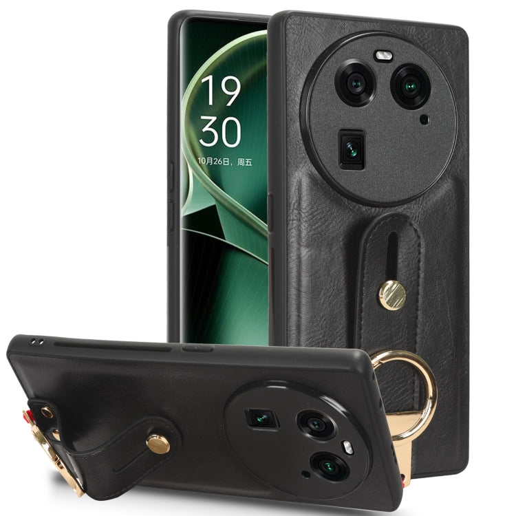 Wristband Leather Back Phone Case, For OPPO Find N2, For OPPO Find N3 / OnePlus Open, For OPPO Find N, For OPPO Find X6 5G, For OPPO Find X6 Pro 5G, For Realme C55