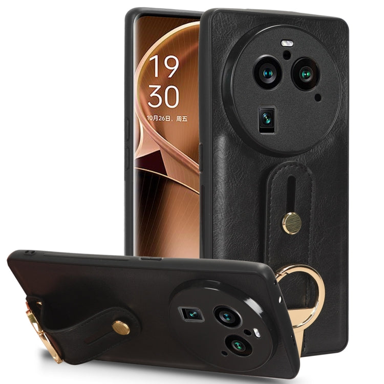 Wristband Leather Back Phone Case, For OPPO Find N2, For OPPO Find N3 / OnePlus Open, For OPPO Find N, For OPPO Find X6 5G, For OPPO Find X6 Pro 5G, For Realme C55