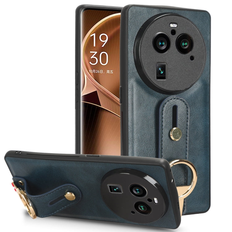 Wristband Leather Back Phone Case, For OPPO Find N2, For OPPO Find N3 / OnePlus Open, For OPPO Find N, For OPPO Find X6 5G, For OPPO Find X6 Pro 5G, For Realme C55