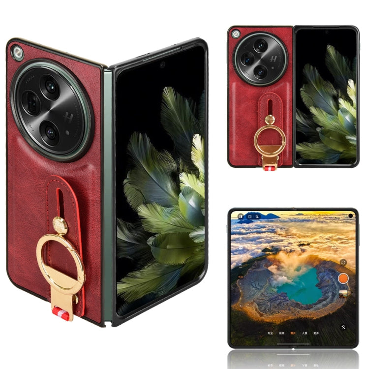 Wristband Leather Back Phone Case, For OPPO Find N2, For OPPO Find N3 / OnePlus Open, For OPPO Find N, For OPPO Find X6 5G, For OPPO Find X6 Pro 5G, For Realme C55