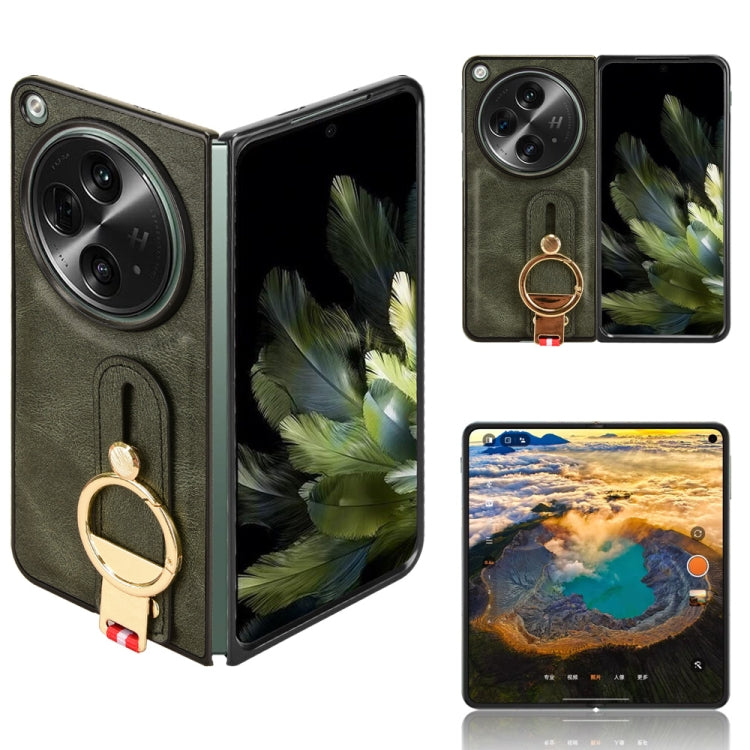 Wristband Leather Back Phone Case, For OPPO Find N2, For OPPO Find N3 / OnePlus Open, For OPPO Find N, For OPPO Find X6 5G, For OPPO Find X6 Pro 5G, For Realme C55