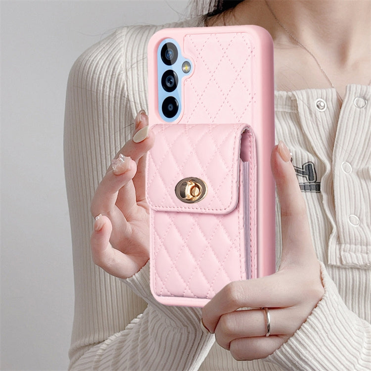 Vertical Wallet Rhombic Leather Phone Case, For Samsung Galaxy A54 5G