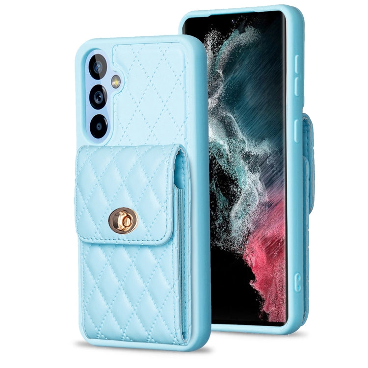Vertical Wallet Rhombic Leather Phone Case, For Samsung Galaxy A54 5G